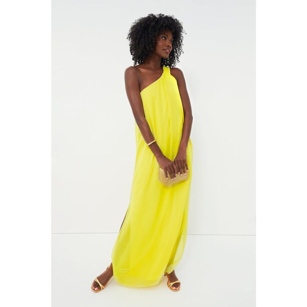 POMANDER PLACE Yellow Soleil Gown Size XL NWT Retail $148 Tuckernuck - Picture 7 of 8